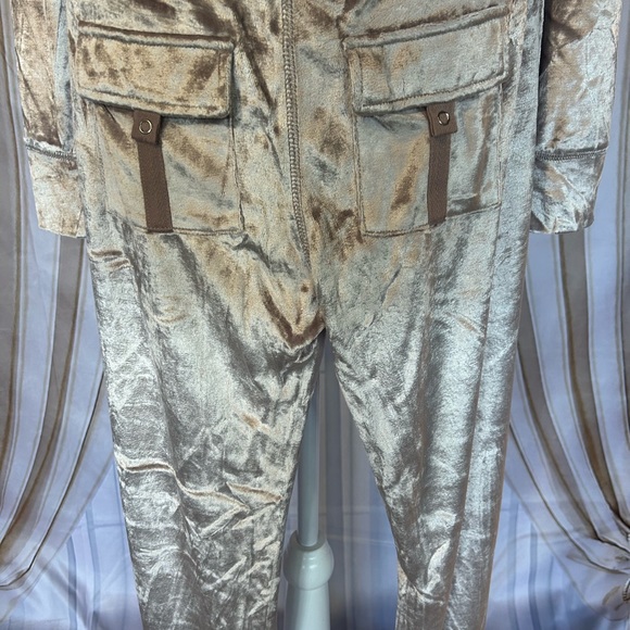 BCBGMAXAZRIA ChampagneVELVET LIKE JOGGER SOFT LIGHT FABRIC quite an elegant look - Picture 9 of 9